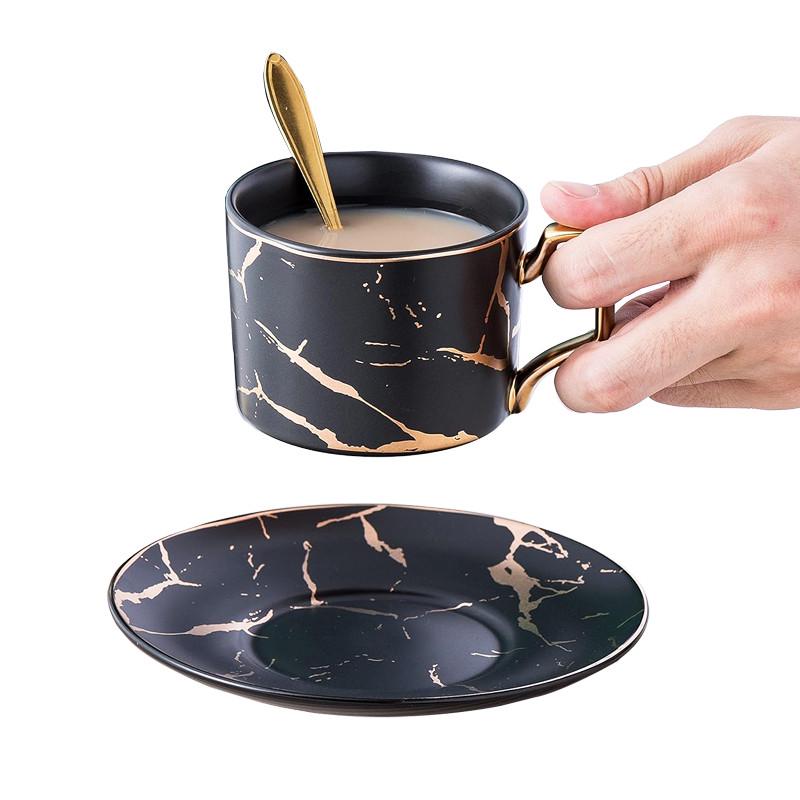 Сервиз чайный подарочный Lesko Мраморная роскошь чашки 4 шт./блюдца 4 шт./ложки 4 шт. с подставкой Black (28525205) - фото 5 Сервиз чайный подарочный Lesko Мраморная роскошь чашки 4 шт./блюдца 4 шт./ложки 4 шт. с подставкой Black (28525205) - фото 5