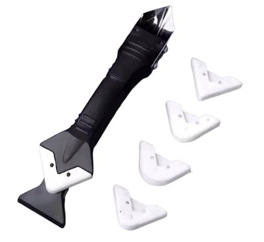 Скребок-шпатель для герметика силикона держатель с 5 насадками 19 см Black (3ad32584) Скребок-шпатель для герметика силикона держатель с 5 насадками 19 см Black (3ad32584)