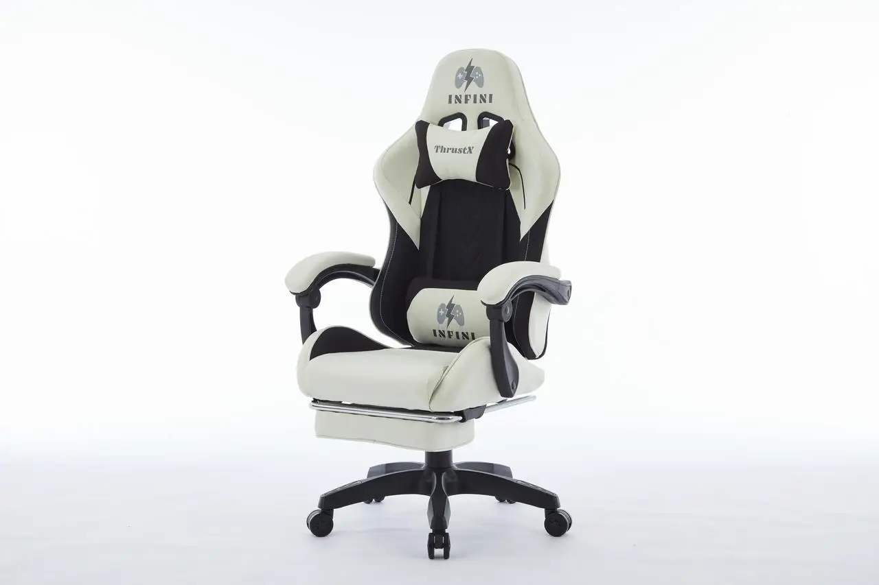 Кресло геймерское тканевое Infiny Dzhoystyk Молочный - фото 3