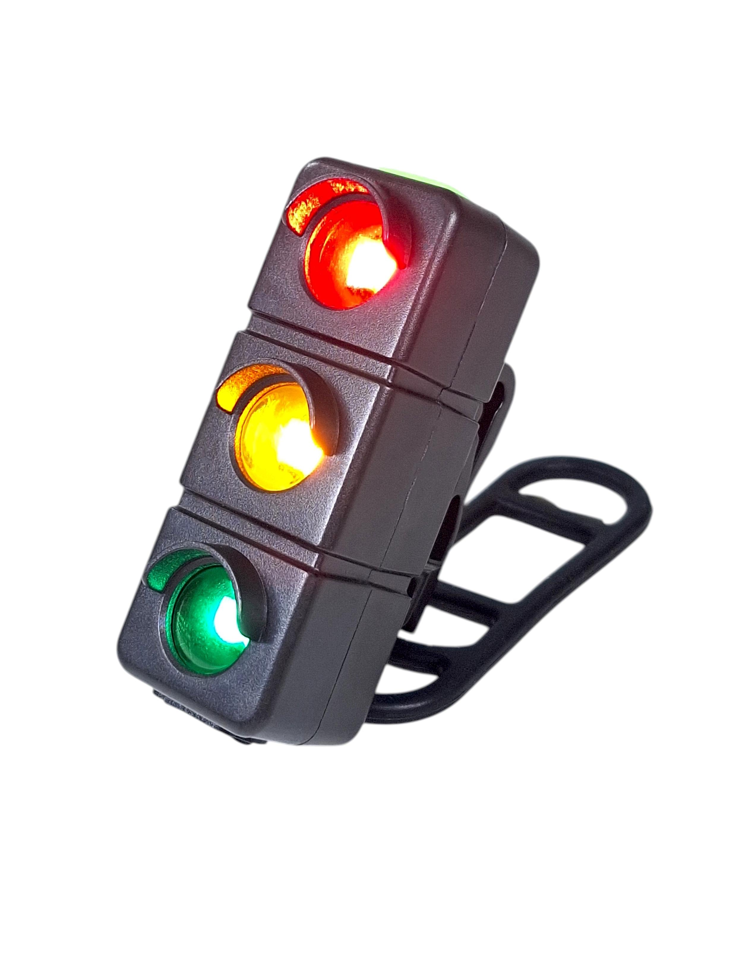 Велосипедная фара задняя светофор 300 Lm 3 Led Type-C 7 режимов 70х40х25 мм Черный (G0002281)