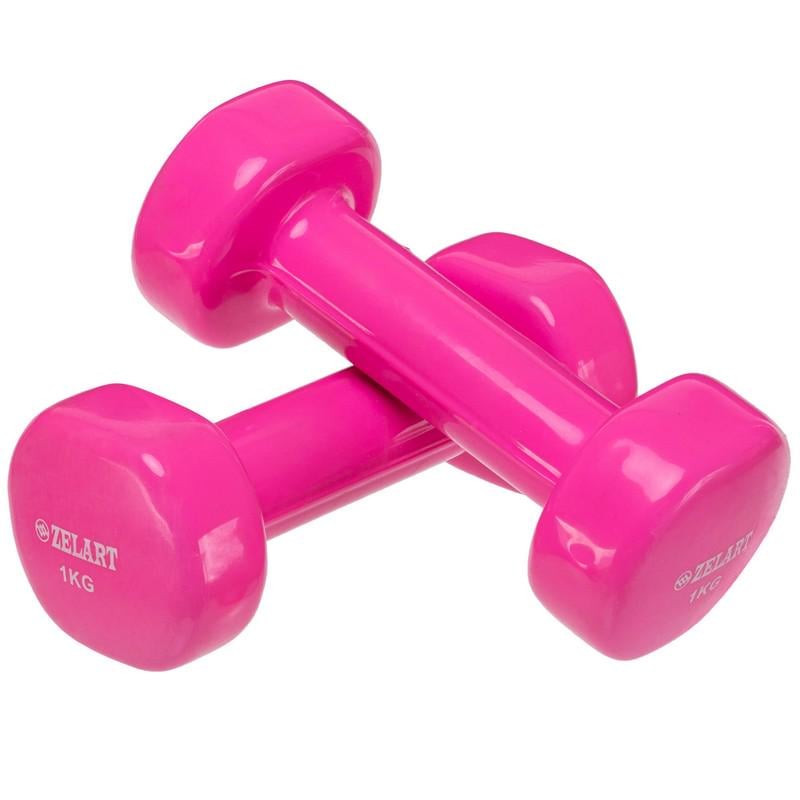 Гантели для фитнеса с виниловым покрытием Zelart Beauty TA-5225-1 2 шт. 1 кг Розовый (DR004972) - фото 1 Гантели для фитнеса с виниловым покрытием Zelart Beauty TA-5225-1 2 шт. 1 кг Розовый (DR004972) - фото 1