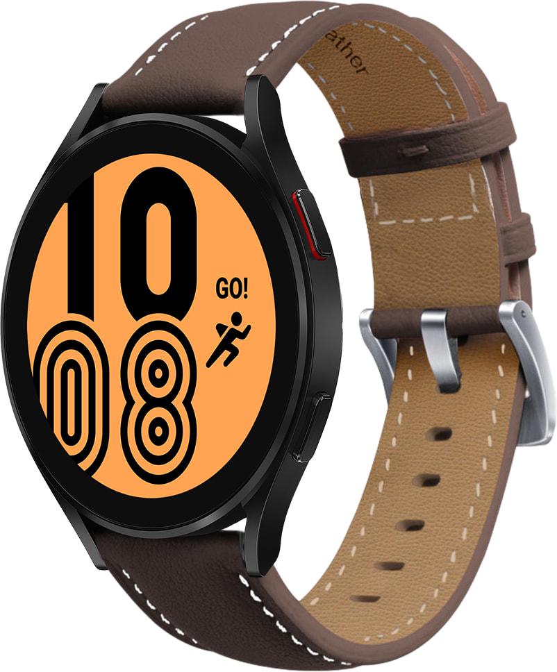 Ремешок кожаный Folsa для Galaxy Watch 4 44 мм Dark Brown (31517-05)
