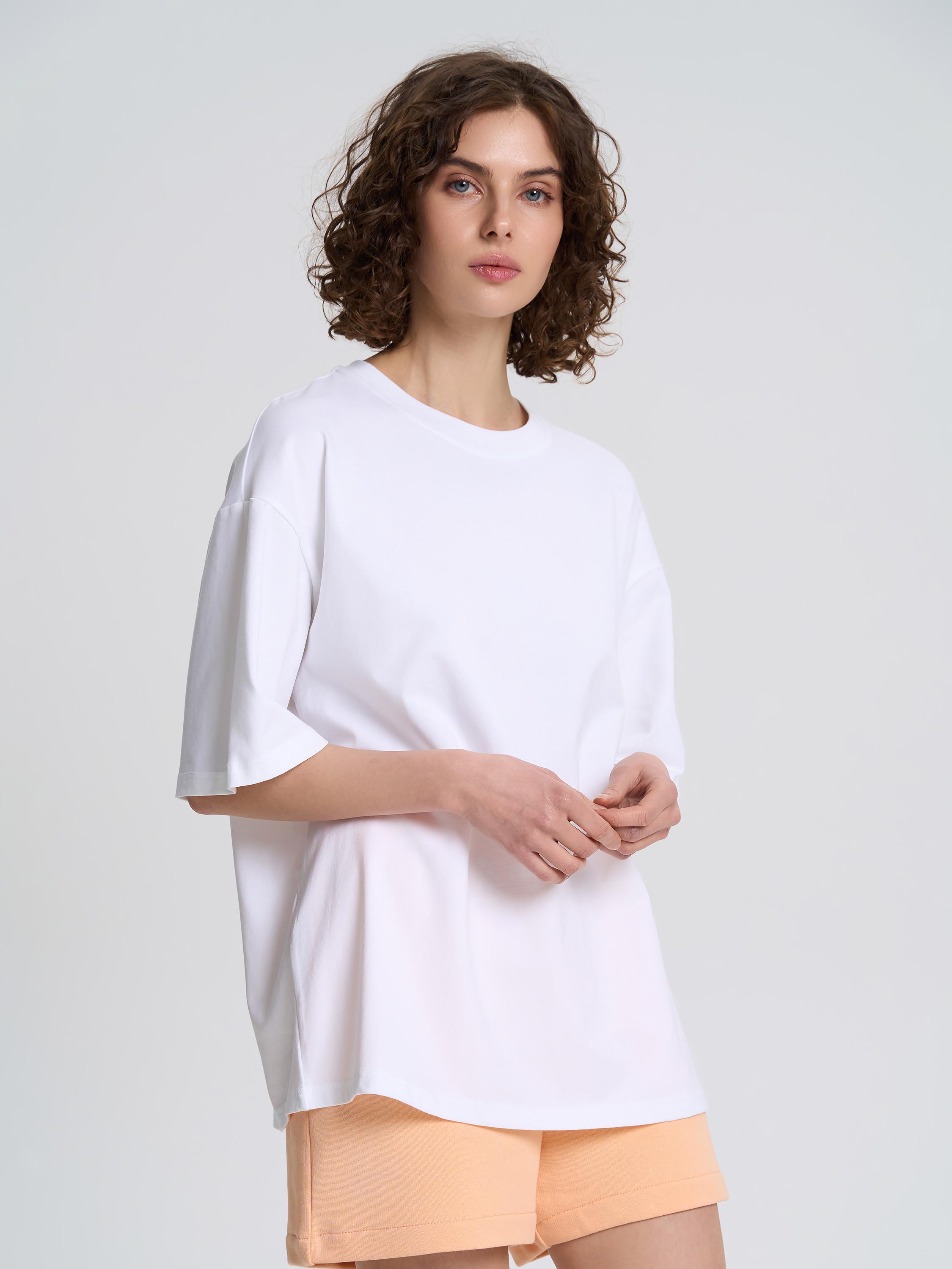 Футболка женская оверсайз ROZA 231105 2XL Белый (4824005695520) Футболка женская оверсайз ROZA 231105 2XL Белый (4824005695520)