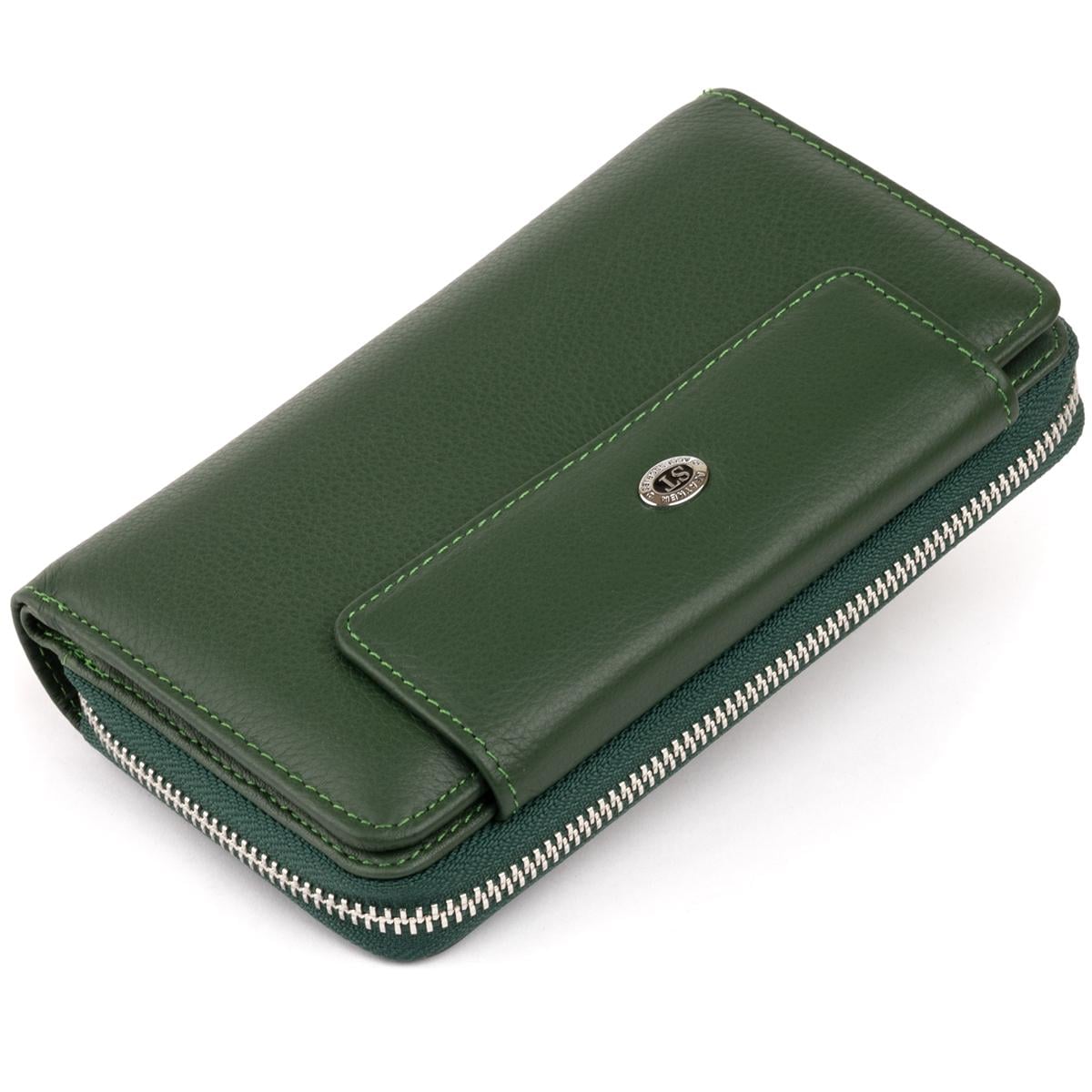 Кошелек ST Leather 19342 кожа Зеленый