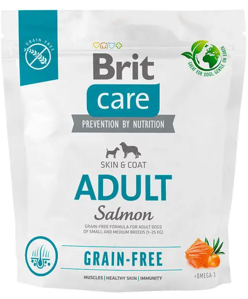 Корм сухий беззерновий для середніх порід Brit Care Grain-free з лососем 1 кг (172196) - фото 1 Корм сухий беззерновий для середніх порід Brit Care Grain-free з лососем 1 кг (172196) - фото 1