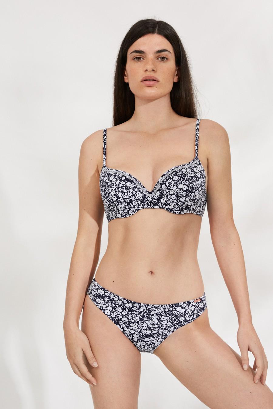 Купальник з ущільненою чашкою/плавки сліп Ysabel Mora 46B/L Темно-синій (Unico/72783)