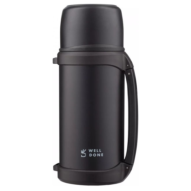 Термос вакуумный Well Done WD-7041B 1,5 л Black (tf5405)