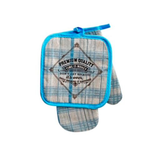 Прихватка-рукавичка кухонна Stenson 24х16 см 2 шт. Blue (R92077)