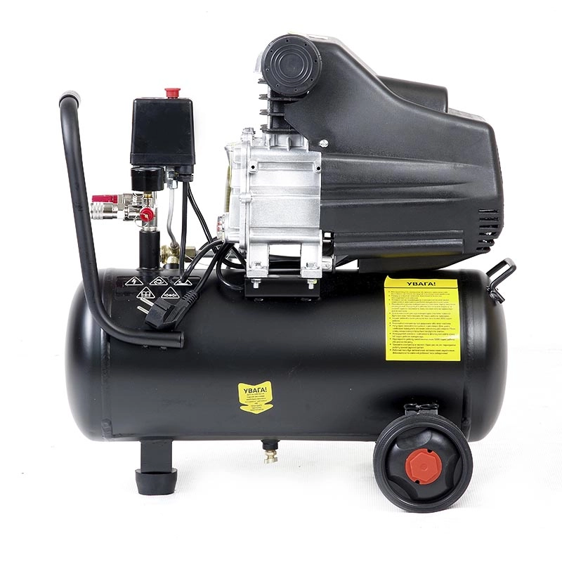 Компрессор одноцилиндровый Apro 1,5 кВт 205 л/мин 8 бар 24 л 2 крана (850175) - фото 3 Компрессор одноцилиндровый Apro 1,5 кВт 205 л/мин 8 бар 24 л 2 крана (850175) - фото 3