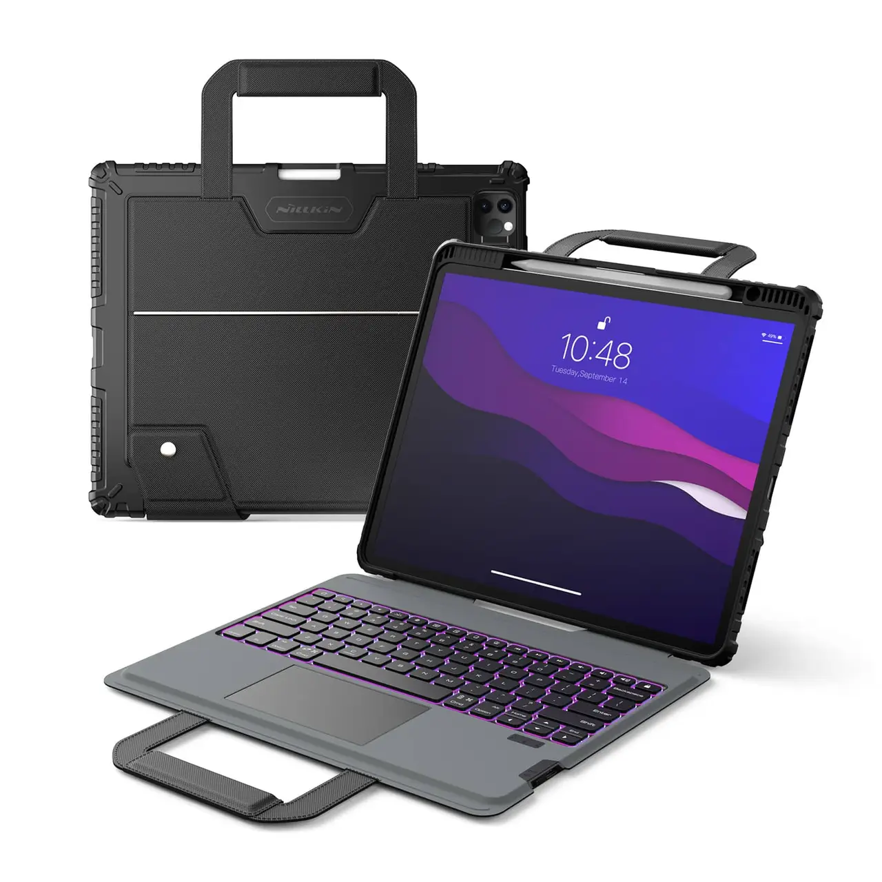 Чехол-клавиатура Nillkin Bumper Go Keyboard для Apple iPad Pro 11" 2020/2021/2022 с подсветкой Black (6902048281202) - фото 5 Чехол-клавиатура Nillkin Bumper Go Keyboard для Apple iPad Pro 11" 2020/2021/2022 с подсветкой Black (6902048281202) - фото 5