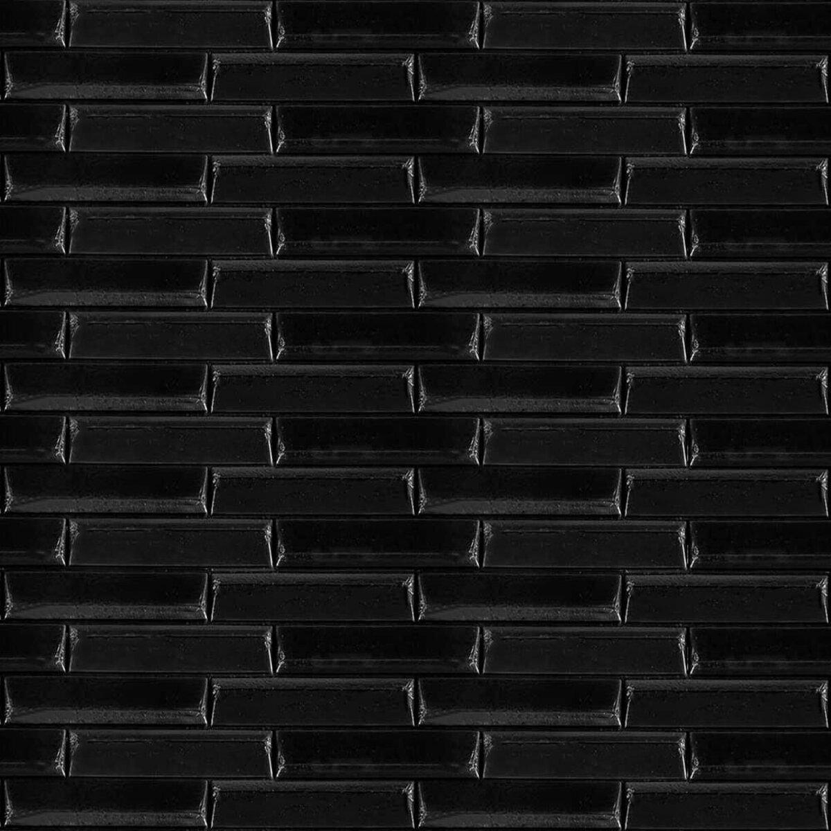 3D-панель самоклеюча Кладка 700х770х7 мм Чорний (SW-00000303)