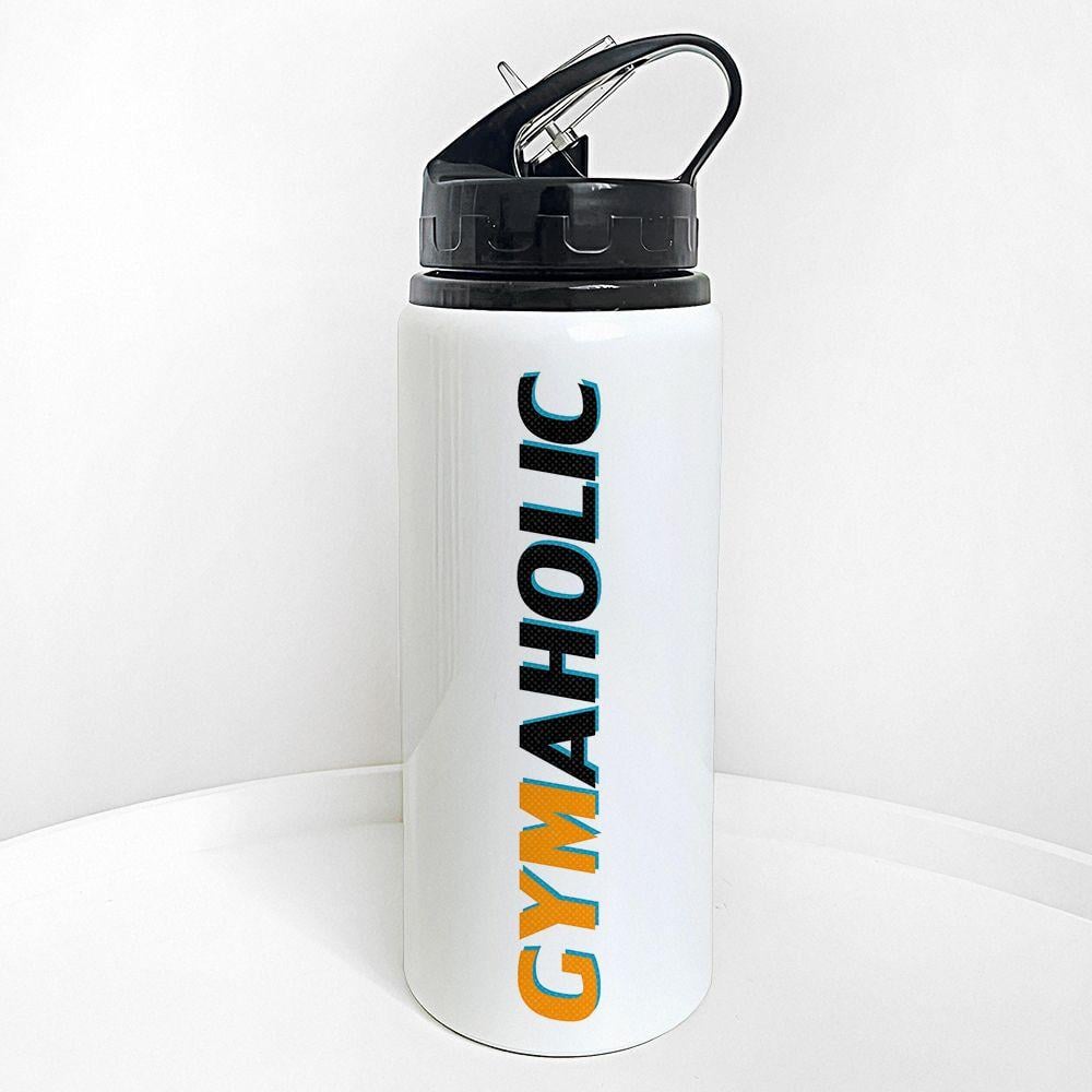 Бутылка для воды с трубочкой Presentville Gymaholic 600 мл (PLV_25A056)