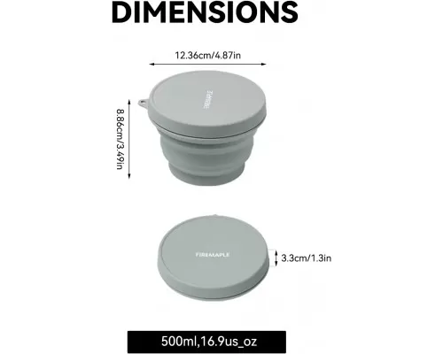 Миска складная Fire-Maple силиконовая 0,5 л (SM500) - фото 2 Миска складная Fire-Maple силиконовая 0,5 л (SM500) - фото 2