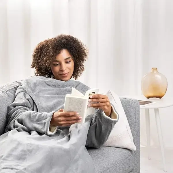 Плед-халат довгий з кишенями з м'якого поліестеру Owersize Сірий (OWE140) - фото 3 Плед-халат довгий з кишенями з м'якого поліестеру Owersize Сірий (OWE140) - фото 3