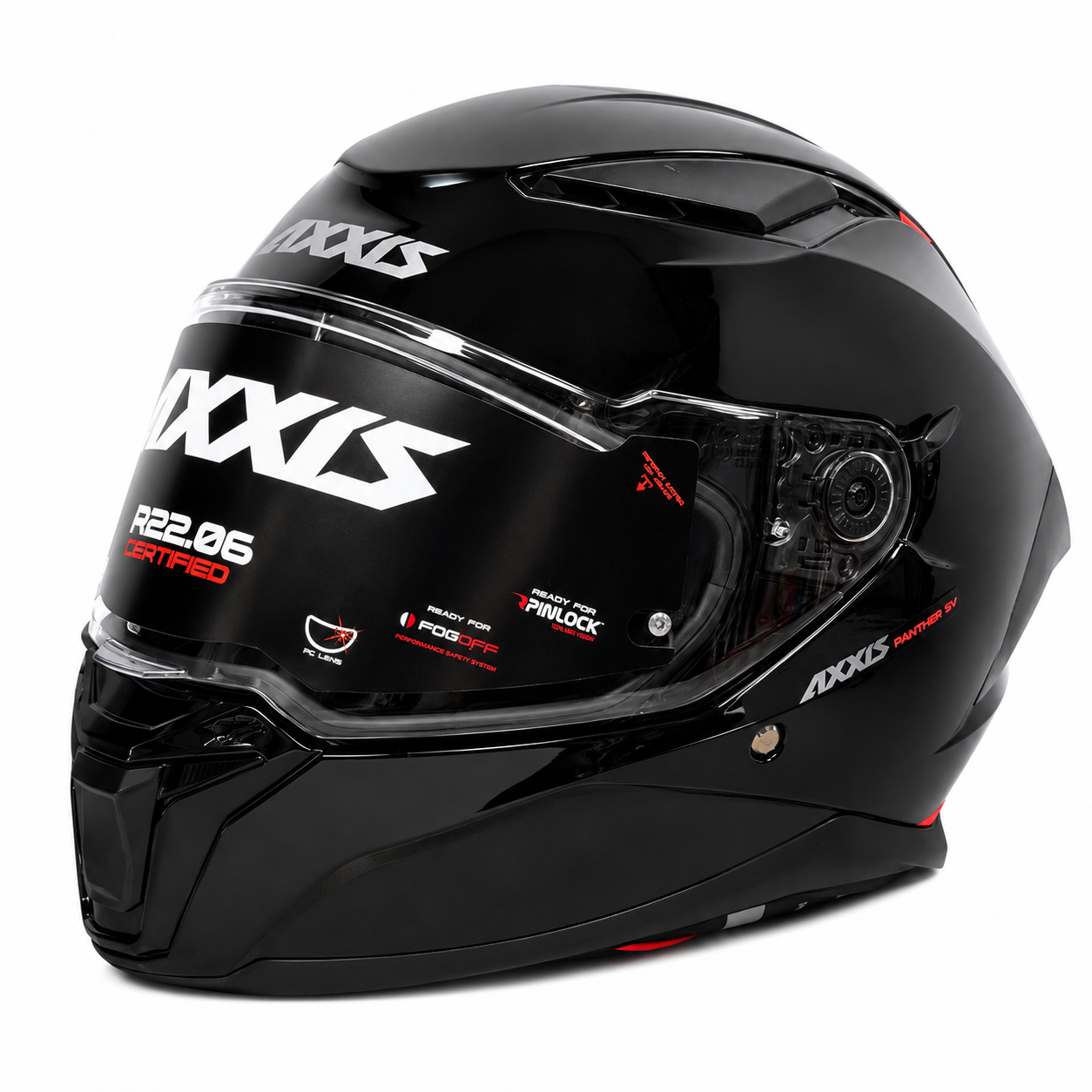Мотошлем AXXIS PANTHER SV Solid A1 Gloss с солнцезащитным визором XL Black (16912277)