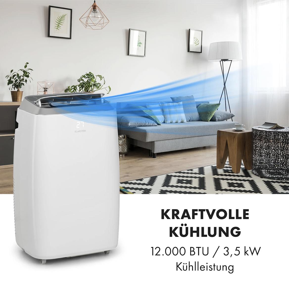 Кондиционер мобильный KLARSTEIN Iceblock Prosmart 12 12 000 BTU/3,5 кВт 59 м2 - фото 3 Кондиционер мобильный KLARSTEIN Iceblock Prosmart 12 12 000 BTU/3,5 кВт 59 м2 - фото 3