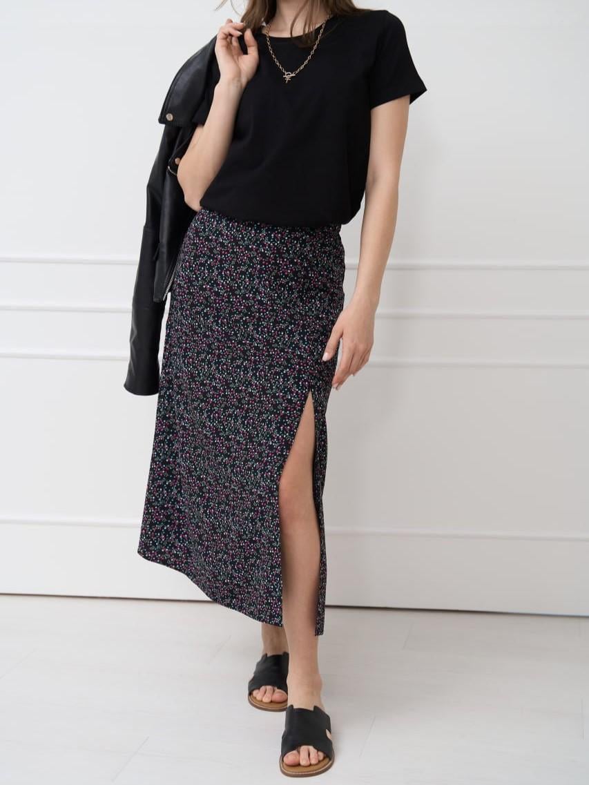 Юбка женская Fanme MIA Принт цветы M-L (101-77636-1)