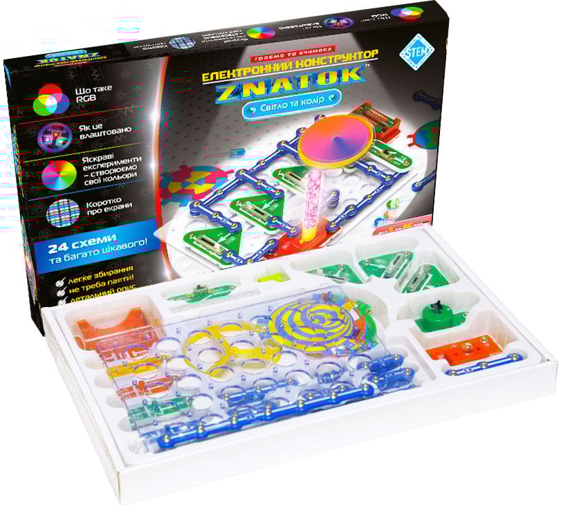 Конструктор Znatok Свет и цвет (24 схемы)
