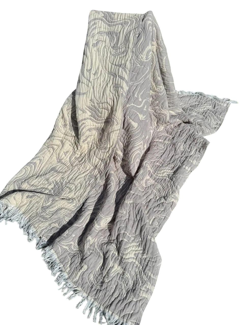 Покрывало муслиновое евро 200х230 см Серый (Д-mur-muslin25-013)