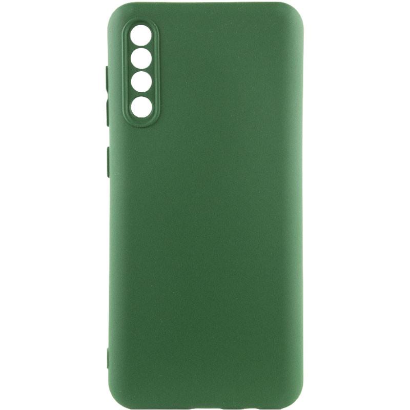 Противоударный чехол TPU GETMAN Liquid Silk Full Camera для Samsung Galaxy A50 (A505F) / A50s / A30s Зеленый / Dark green