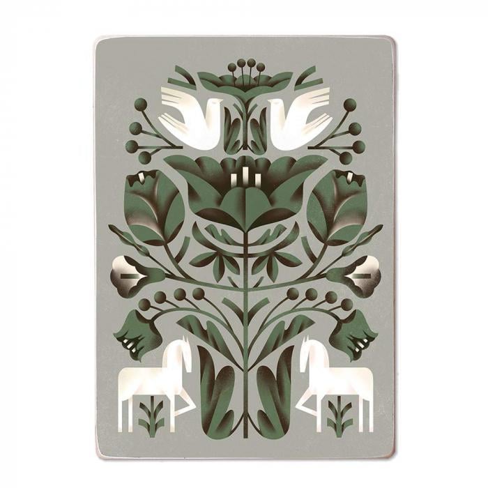 Постер деревянный на стену Белые создания А4 (AA-0164547)