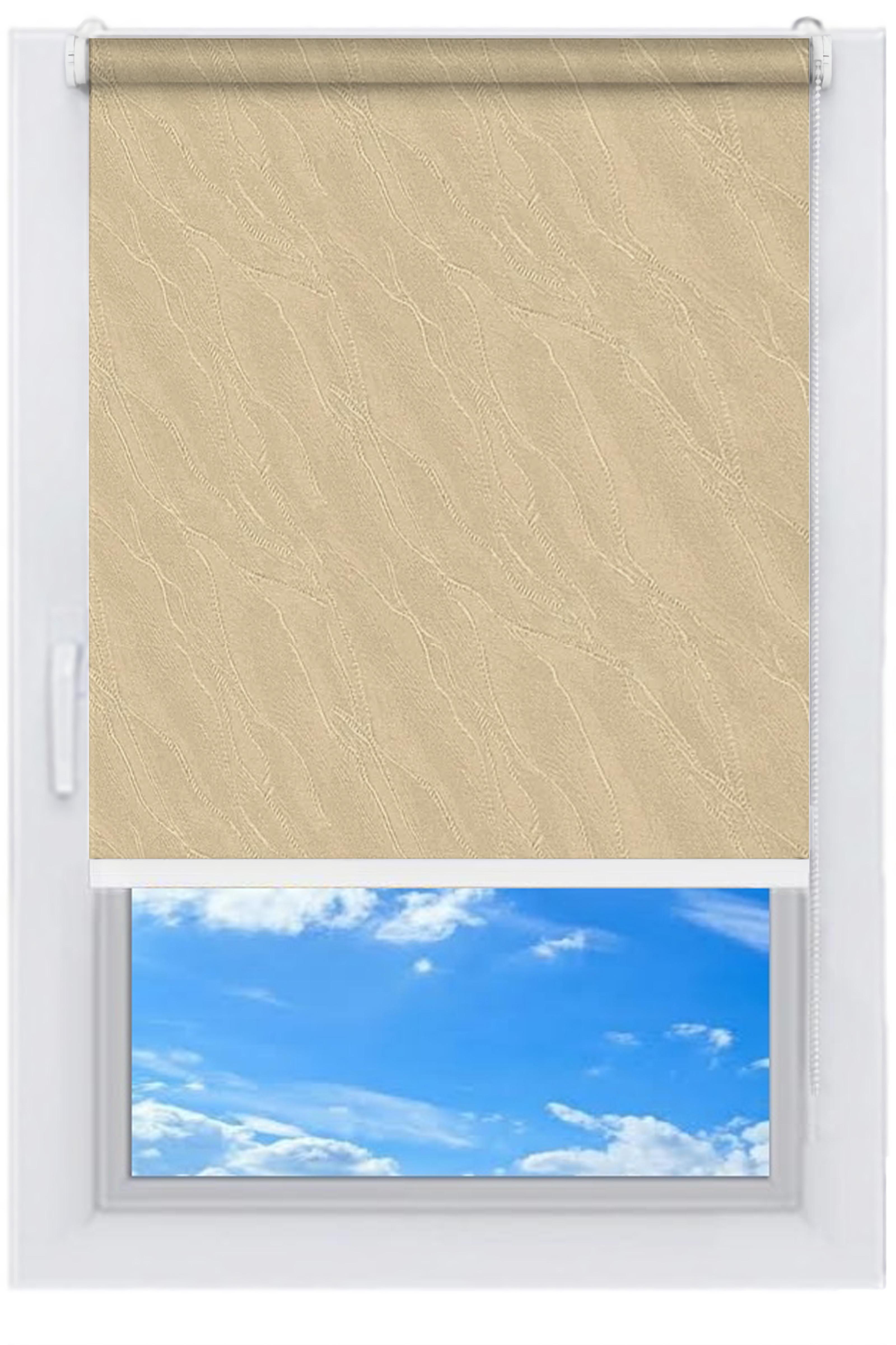 Рулонная штора NewTex Вода 72,5х165 см Бежевый (1839) - фото 2