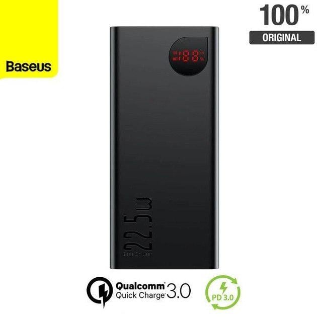 Аккумулятор портативний Baseus Adaman Metal 10000mAh 22.5W з технологією QC3.0+PD3.0 Black - фото 2