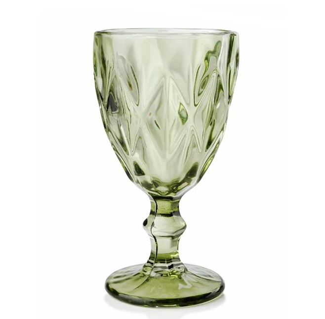 Комплект стеклянных бокалов Flora Elise 350 мл 6 шт Зеленый 30647