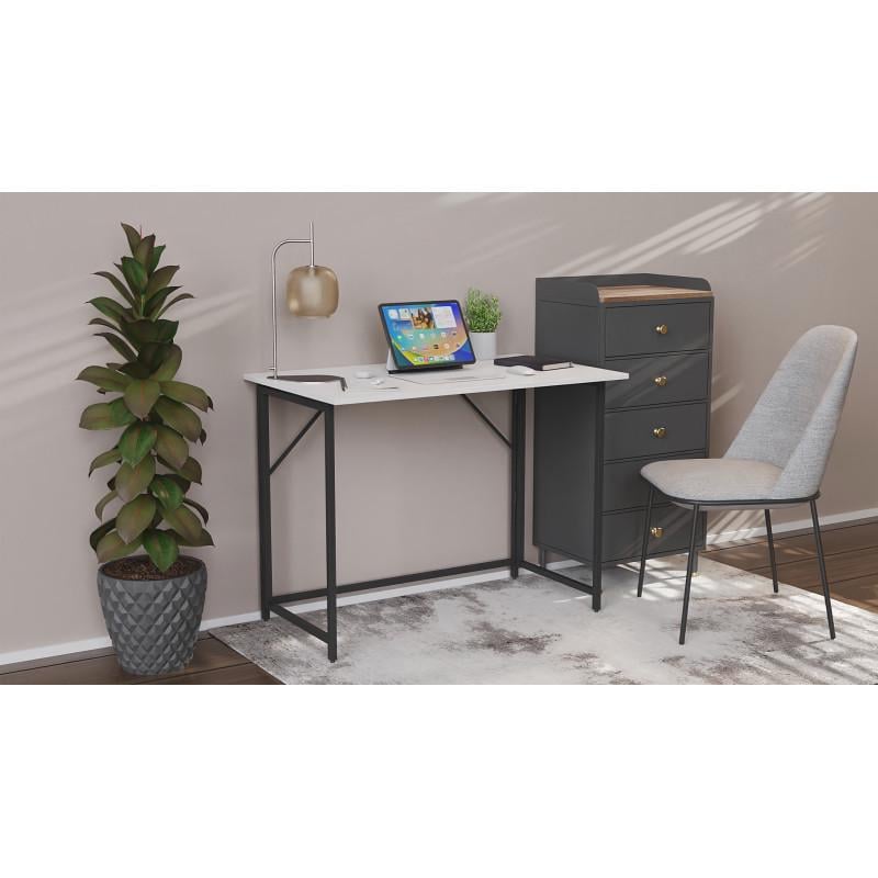 Стіл розкладний Ferrum-decor Moris метал/ДСП 16 мм Чорний/Білий (FRD-104669) - фото 3 Стіл розкладний Ferrum-decor Moris метал/ДСП 16 мм Чорний/Білий (FRD-104669) - фото 3