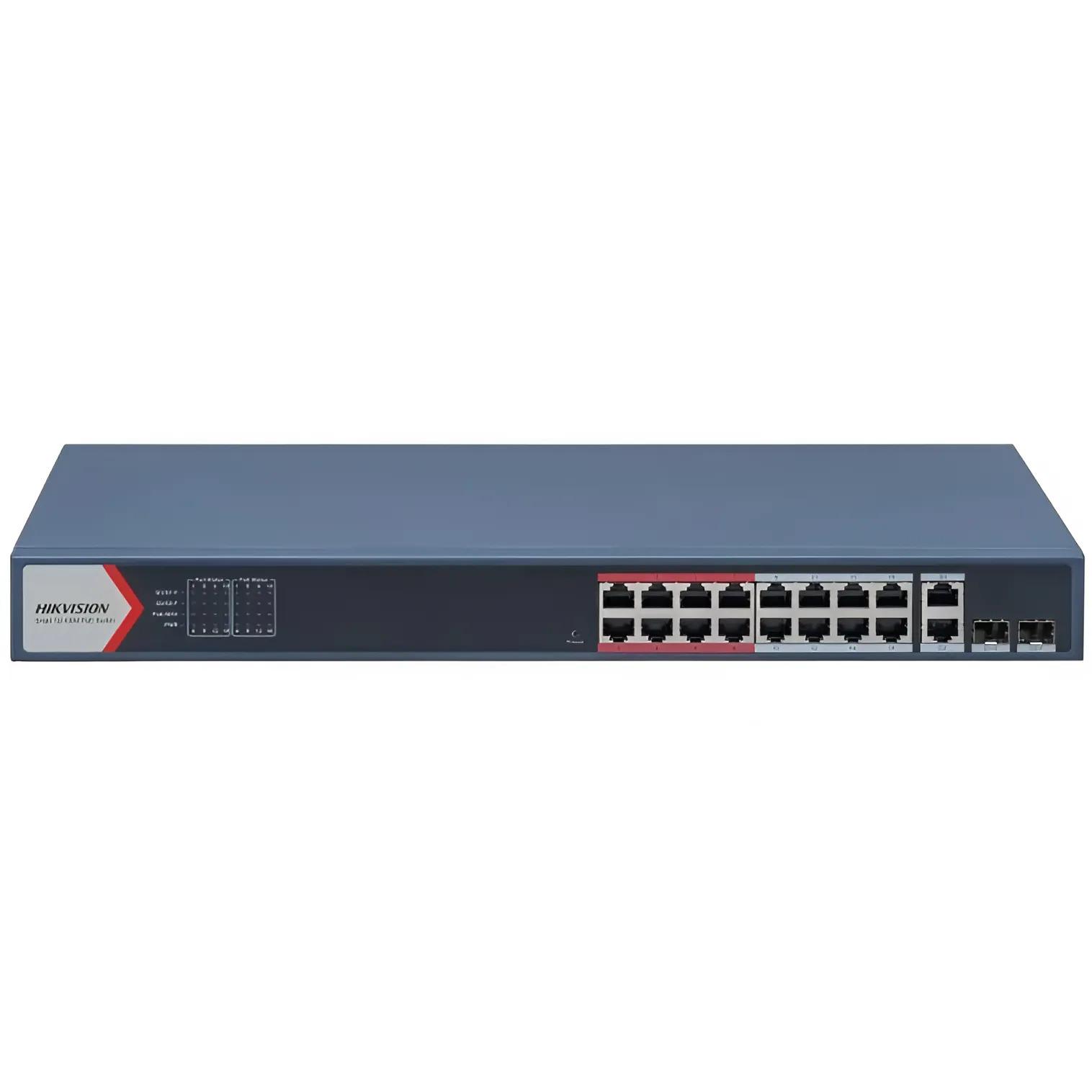Коммутатор управляемый 24-портовый PoE Hikvision DS-3E1326P-EI B 14,8 Гбит/с Черный (99-00021719)