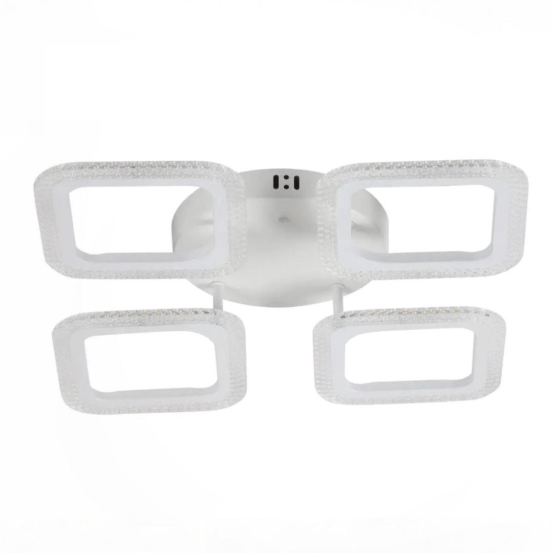 Люстра світлодіодна Valeso 64W в сучасному стилі 3000-6500K Білий (G 2708/4 WT) - фото 2 Люстра світлодіодна Valeso 64W в сучасному стилі 3000-6500K Білий (G 2708/4 WT) - фото 2