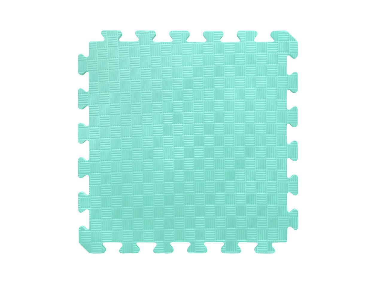 Мягкий пол пазл 50x50x1 см 10 шт. Бирюзовый