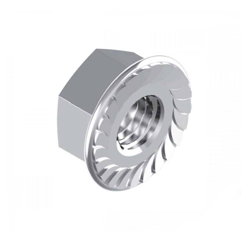 Гайка с фланцем зубчатая Metalvis М8 DIN6923 сталь 6 шаг 1,25 под ключ 13 мм цинк 1000 шт. Белый (6L20000006L0806020) Гайка с фланцем зубчатая Metalvis М8 DIN6923 сталь 6 шаг 1,25 под ключ 13 мм цинк 1000 шт. Белый (6L20000006L0806020)