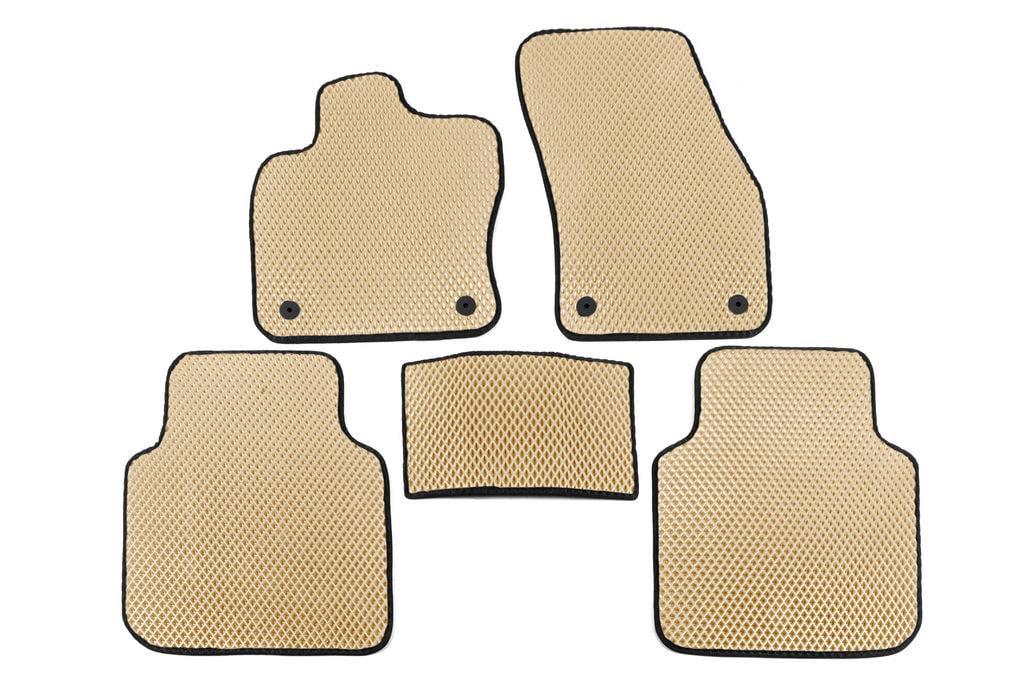 Коврики EVA Ollspase 2 ряда для Volkswagen Tiguan 2016-2023 гг. Бежевый (128623)
