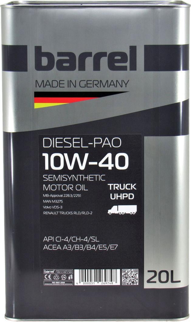 Моторне мастило Barrel Diesel-pao Truck Uhpd дизель 10W-40 20 л (1400335)