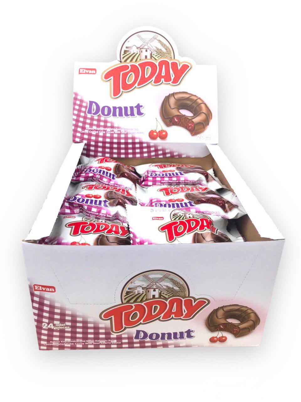 Пончик донат в глазури Today Donut Вишня 24 шт. (00000006415)