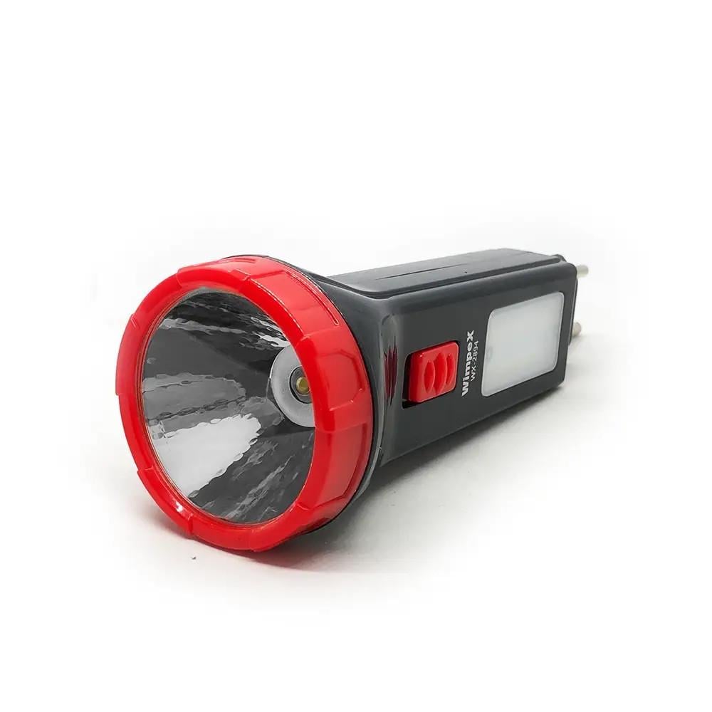 Фонарь ручной аккумуляторный Wimpex WX-2894 с защитой IPX4 1+12LED от сети Черный/Красный (2732567735)