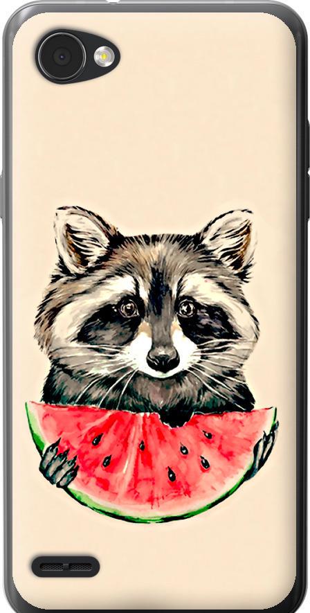 Чехол на LG Q6 Енотик с арбузом (4605u-1094-42517) Чехол на LG Q6 Енотик с арбузом (4605u-1094-42517)
