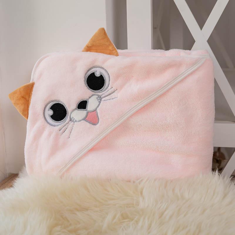 Полотенца детские Котята 110x110 см Светло-розовый (88330)