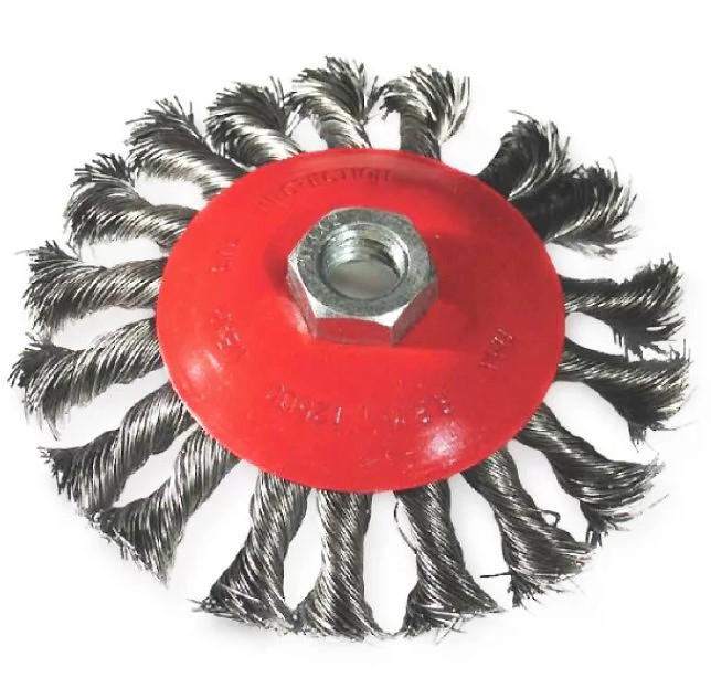 Конусна дротяна щітка Vago 115 мм М14 з крученим дротом (20673)