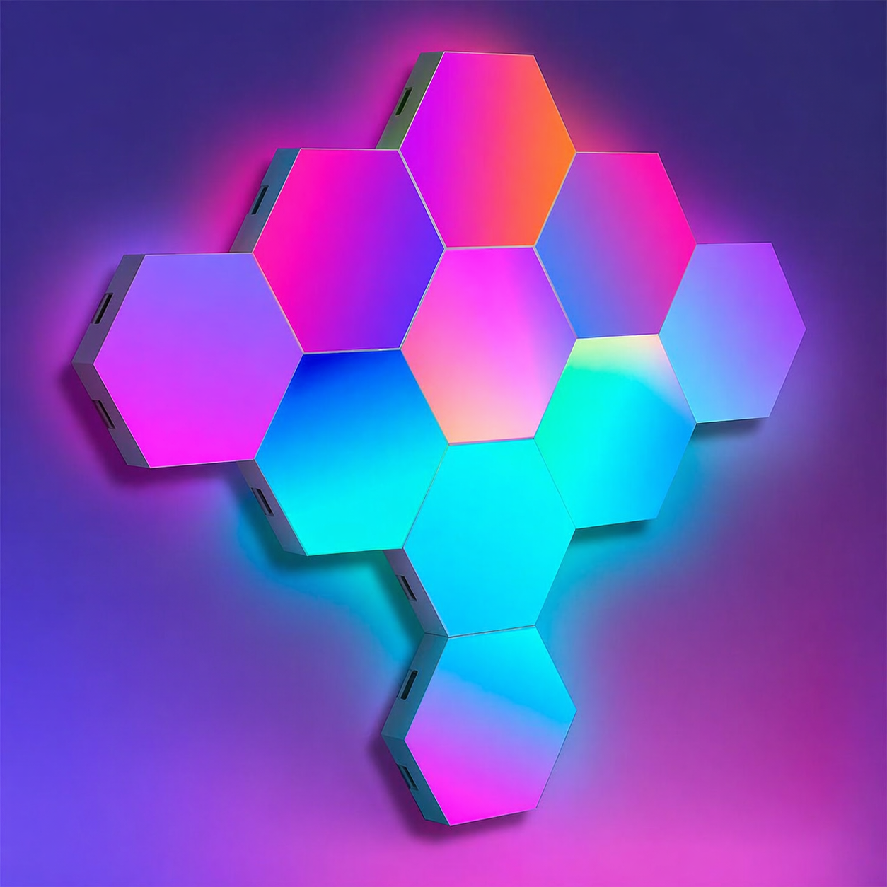 Лампа LED RGB в виде сот с пультом 10 модулей (1012-455-00)