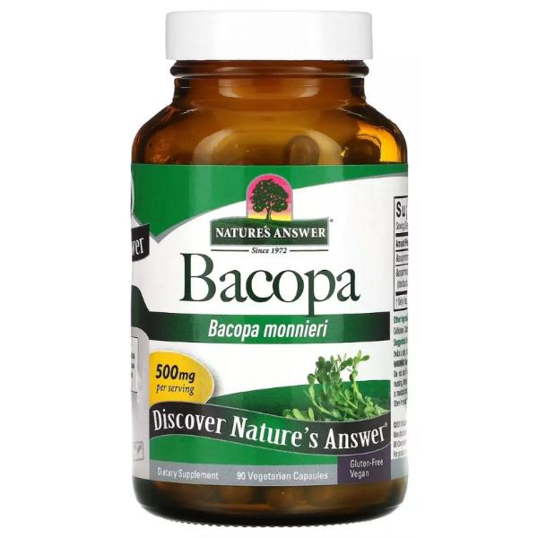 Натуральный комплекс для профилактики работы мозга Nature's Answer Bacopa 500 мг 90 вег. капс. (23712916) Натуральный комплекс для профилактики работы мозга Nature's Answer Bacopa 500 мг 90 вег. капс. (23712916)