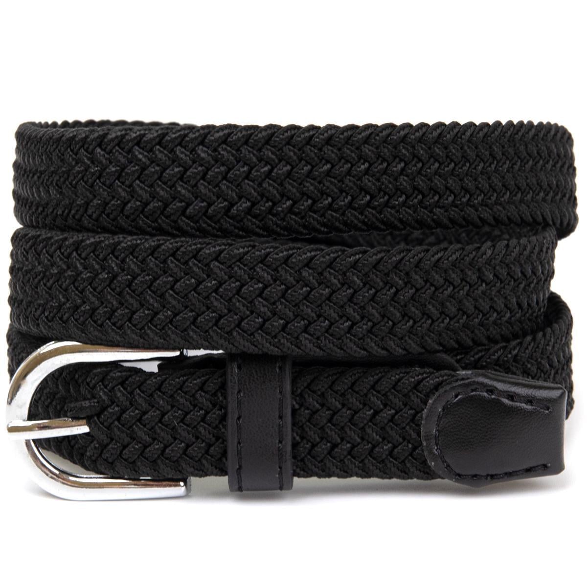 Текстильный тонкий ремень Vintage Belt 20544 для женщин классический Черный
