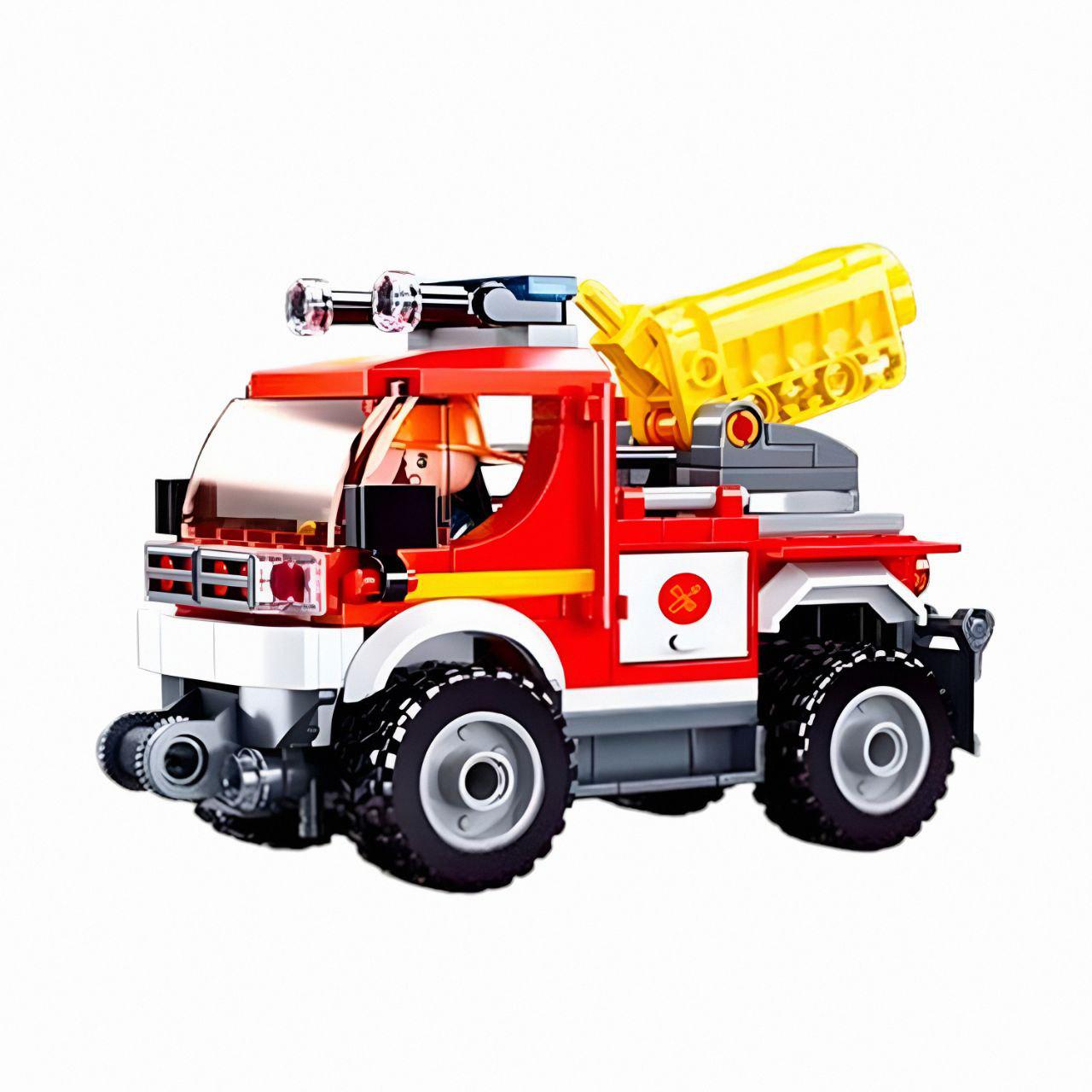 Конструктор Sluban M38-B0965 Пожежна машина від 6 років 192 деталі з фігурками Різнокольоровий (27821370)