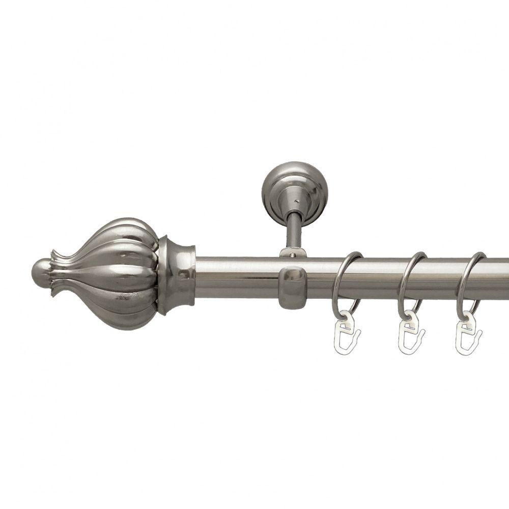 Карниз Orvit Таджа однорядный гладкий 25 мм 160 см Нержавеющая сталь (7074859)