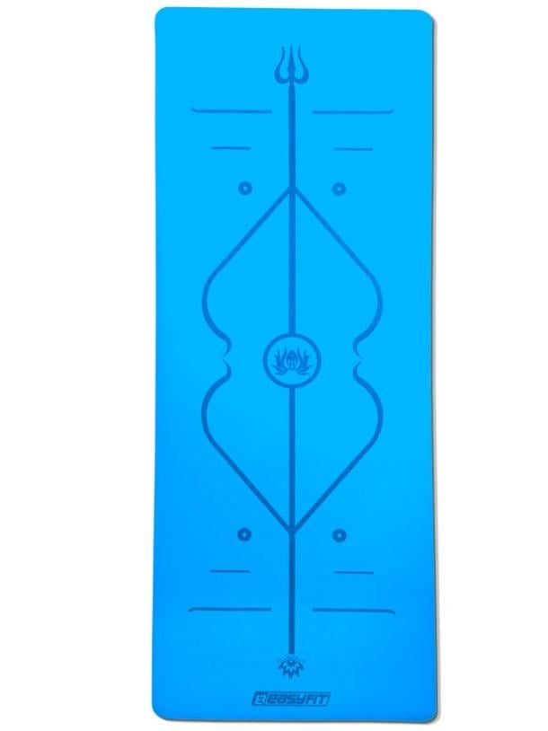 Коврик для йоги профессиональный EasyFit каучук 5 мм Синий (EF-1925-BL)