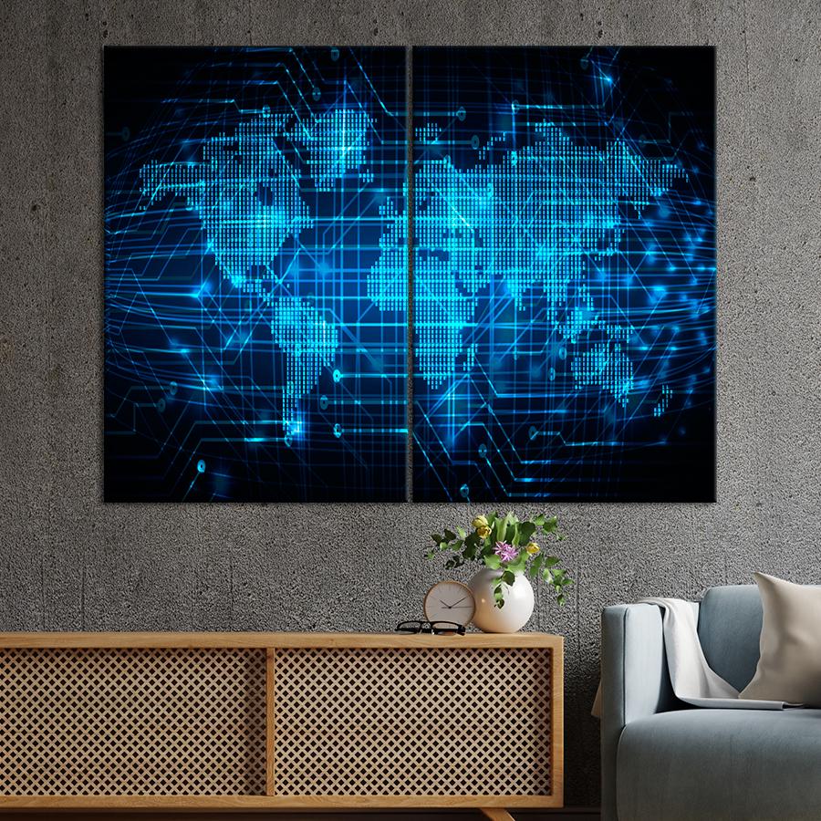 Картина карта Карта будущего мира 111x81 см (A1336-2) Картина карта Карта будущего мира 111x81 см (A1336-2)