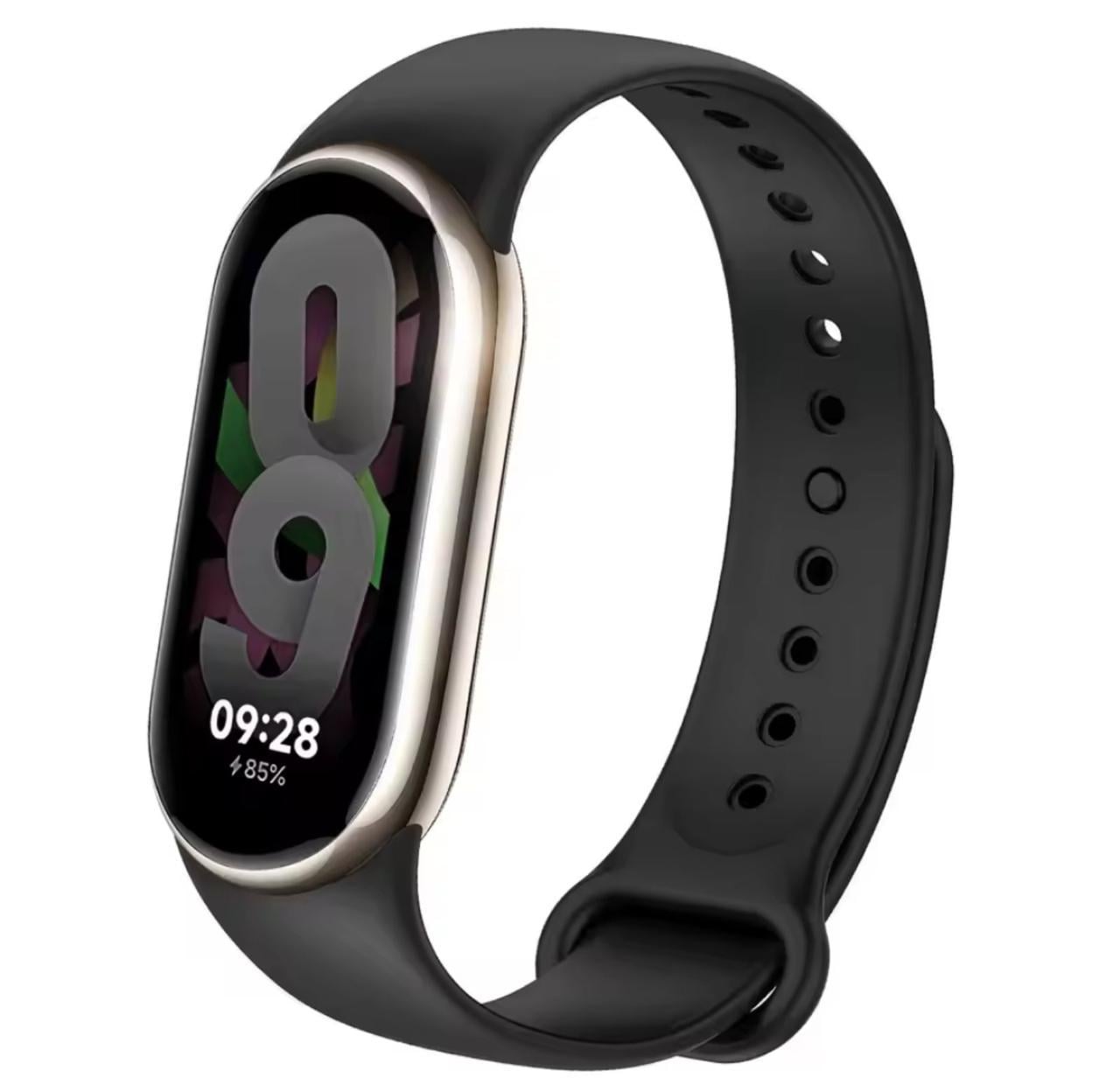 Сменный ремешок для Xiaomi Smart Band 10/9/8 силиконовый Черный