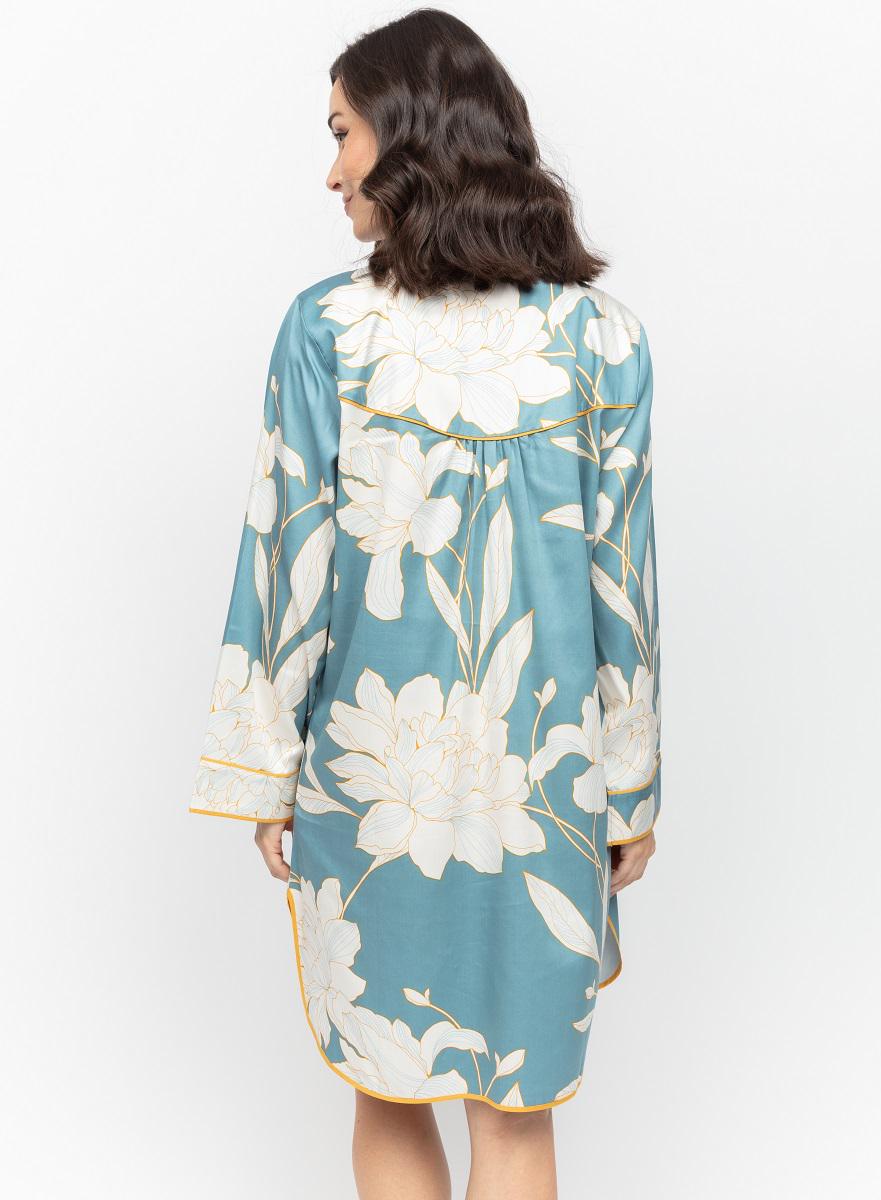Рубашка ночная FABLE&EVE Greenwish 1982 14/L с цветочным принтом Голубой (5051877488120) - фото 2 Рубашка ночная FABLE&EVE Greenwish 1982 14/L с цветочным принтом Голубой (5051877488120) - фото 2