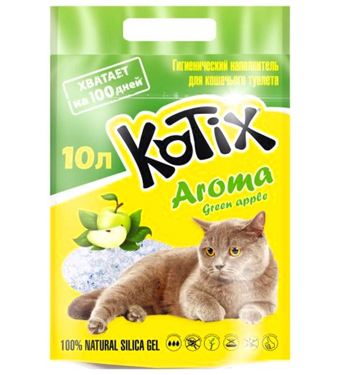 Наповнювач для котячого туалету Kotix силикагелевий 10 л Aroma (338582812)